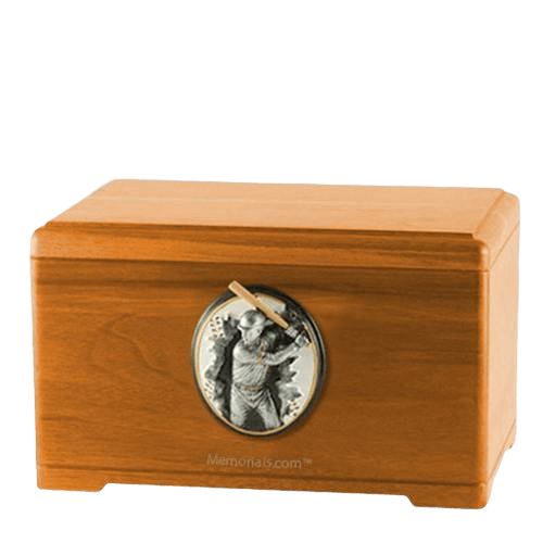 Batter Oak Cremation Urn