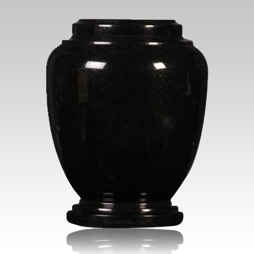 Black Traditional Granite Cremation Urn