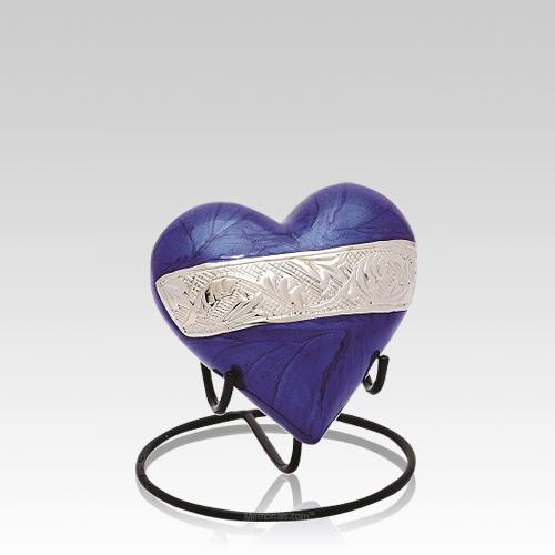 Blue Heart Keepsake Urn