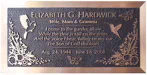 Bronze Grave Marker Plaques