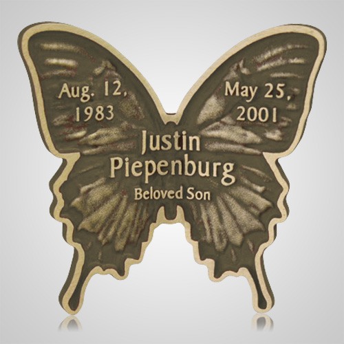 Brown Butterfly Grave Bronze