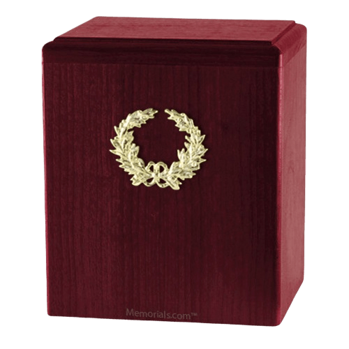 Champion Wreath Rosewood Cremation Urn
