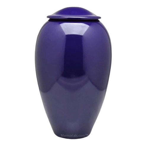 Classic Purple Metal Cremation Urn