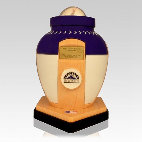 Colorado Rockies Baseball Cremation Urn