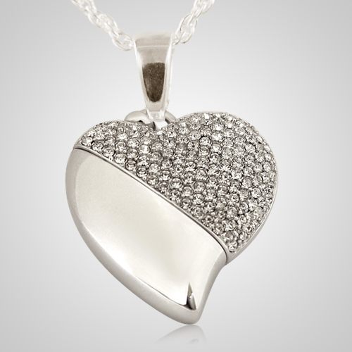 Crystal Heart Keepsake Pendant