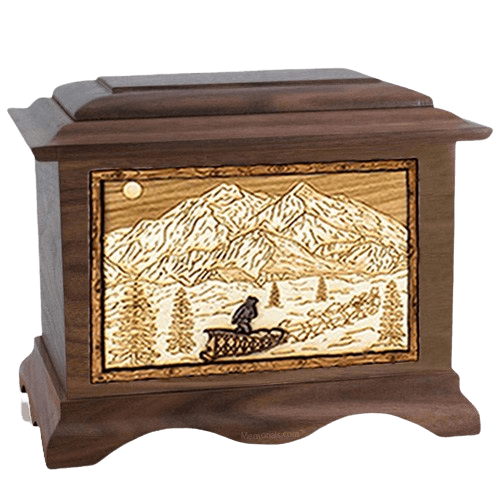 Dogsled Wood Cremation Urns