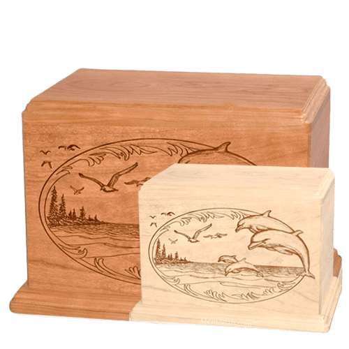 Dolphin Wood Urns