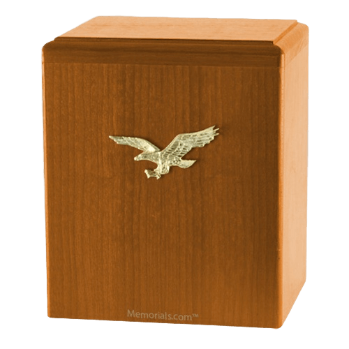 Eagle Ascent Oak Cremation Urn