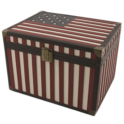 Flag Chest Cremation Urns