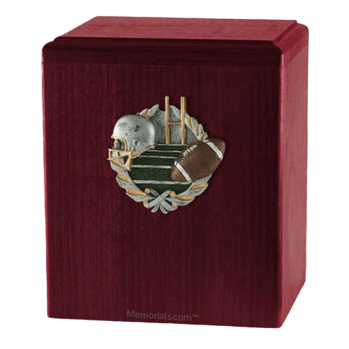 Foot Ball Rosewood Cremation Urn