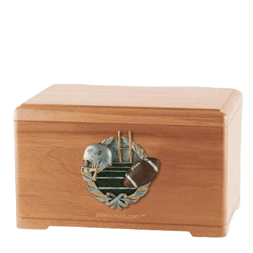 Football Fan Light Cherry Cremation Urn