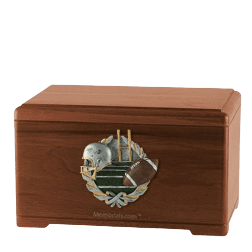 Football Fan Walnut Cremation Urn