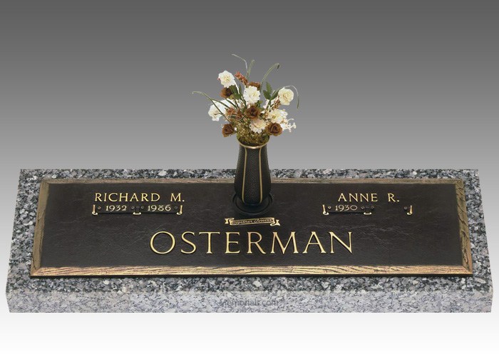 large companion bronze grave markers