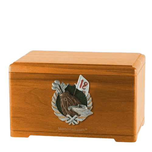 Golfing Oak Cremation Urn