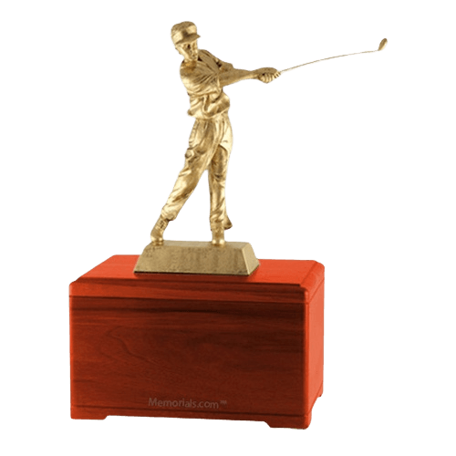 Golfing Fan Cherry Cremation Urn