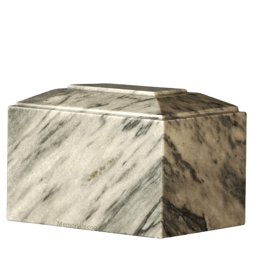 Gray Ivory Infinity Marble Cremation Urn