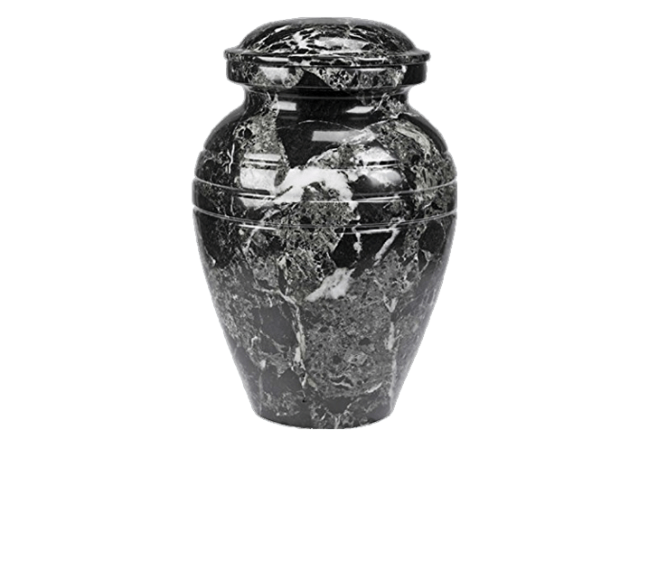 Hera Black Marble Cremation Urn