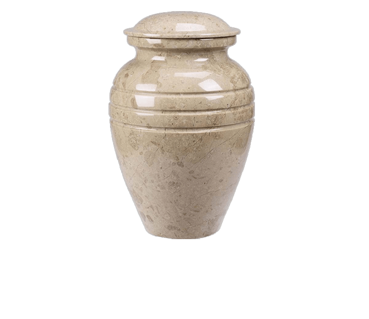 Hera Cream Marble Cremation Urn