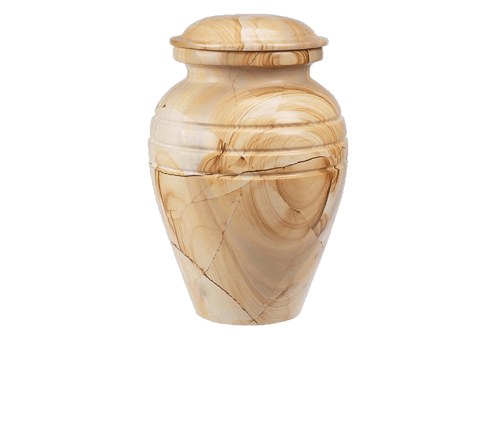 Hera Teak Marble Cremation Urn