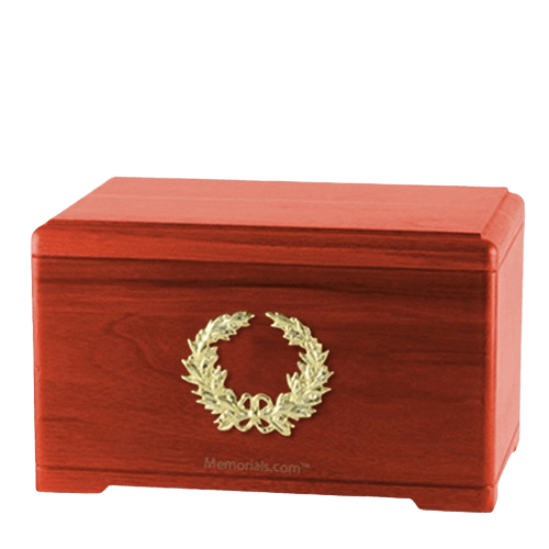 Honor Wreath Cherry Cremation Urn