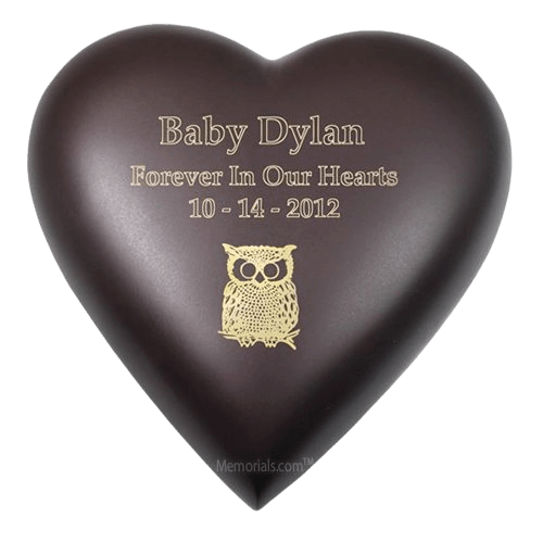 Java Heart Child Cremation Urn