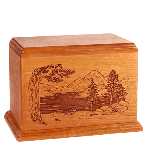 Lakeside Companion Mahogany Wood Urn