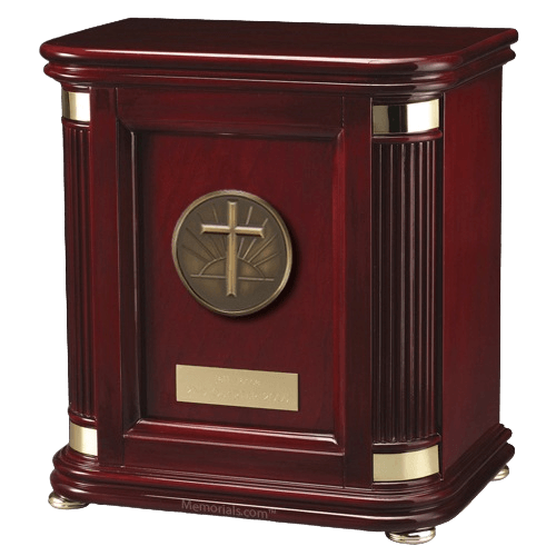 Laudation Cross Wood Cremation Urn