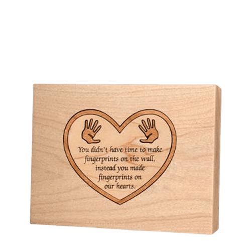 Little Hands Children Keepsake Wood Urn