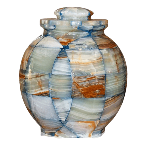 Mosaic Blue Cremation Urn