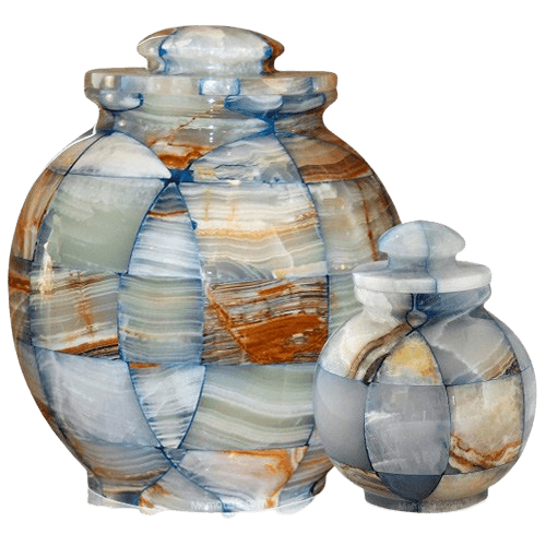 Mosaic Blue Cremation Urns