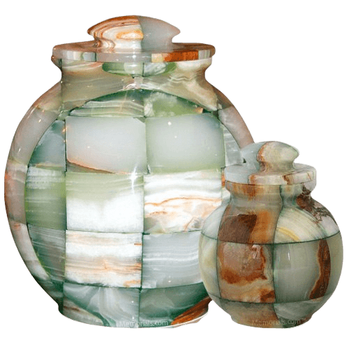 Mosaic Green Cremation Urns