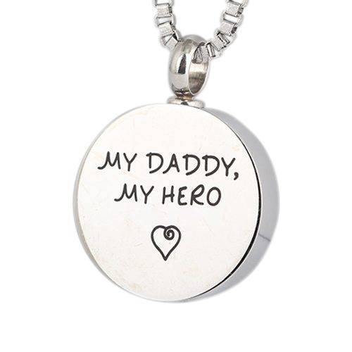 Angel Wings Dad Blue - Stainless Steel Cremation Ashes Jewellery Necklace  Pendant