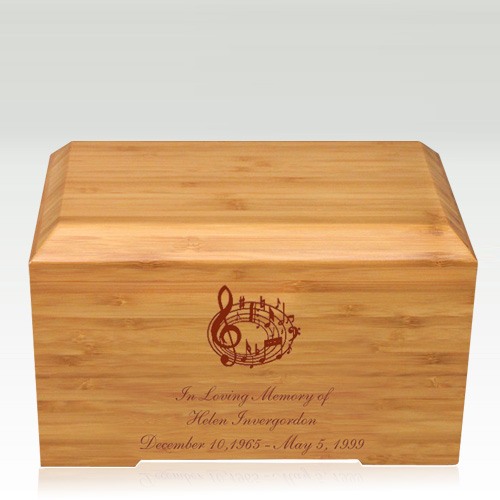 Music Notes Bamboo Essence Cremation Urn