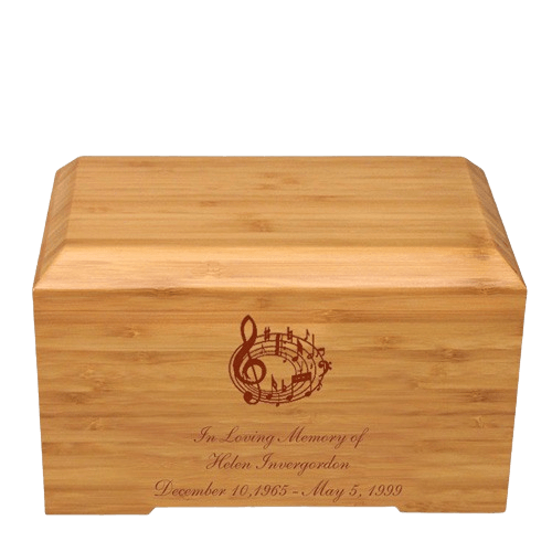 Music Notes Bamboo Essence Cremation Urn