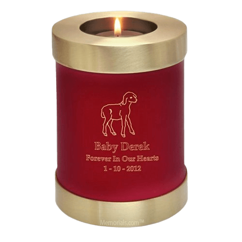 Red Child Candle Cremation Urns