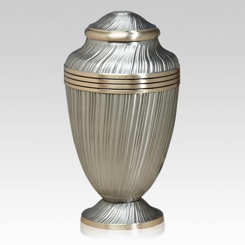 Regal Silver Metal Cremation Urn