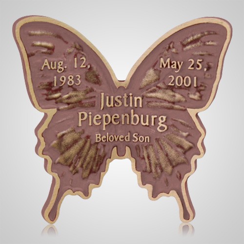 Rose Butterfly Grave Bronze