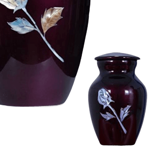 Rose Metal Keepsake Cremation Urn