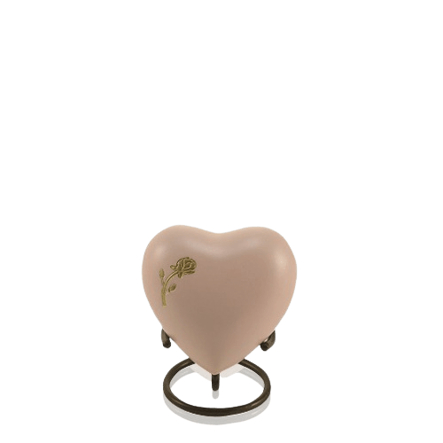 Rose Powder Heart Cremation Urn