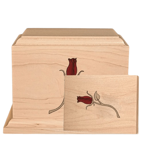 Tea Rose Children Wood Cremation Urns