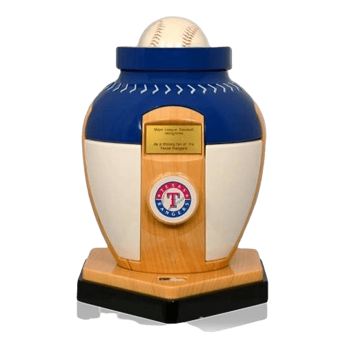 Texas Rangers Baseball Cremation Urn