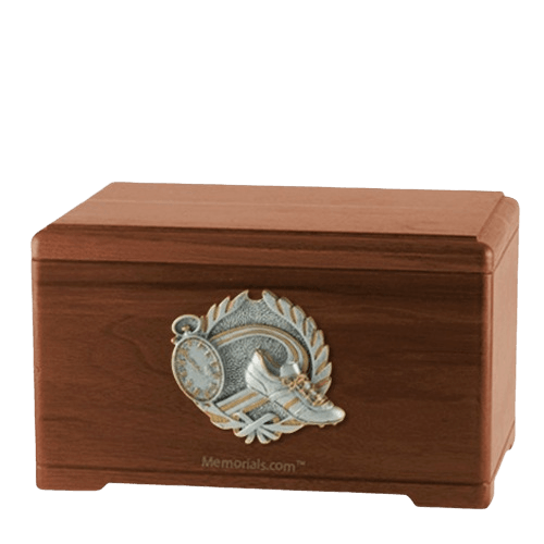 Track Fan Walnut Cremation Urn