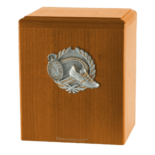 Track Oak Cremation Urn