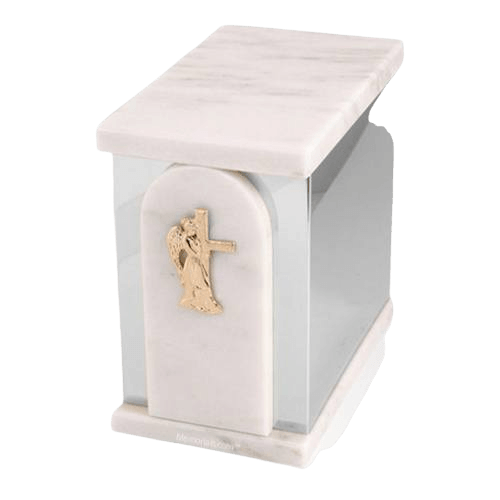 Trinity Silver White Danby Marble Urn