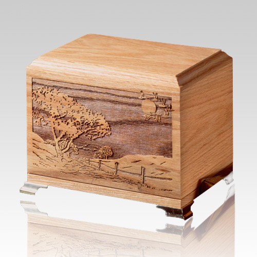 Home Bound Oak Wood Cremation Urn