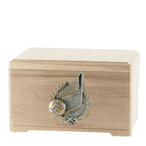 Volleyball Fan Maple Cremation Urn