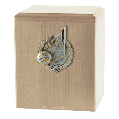 Volleyball Maple Cremation Urn