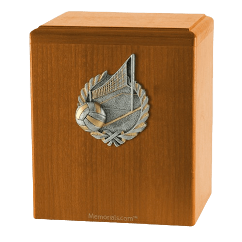 Volleyball Oak Cremation Urn