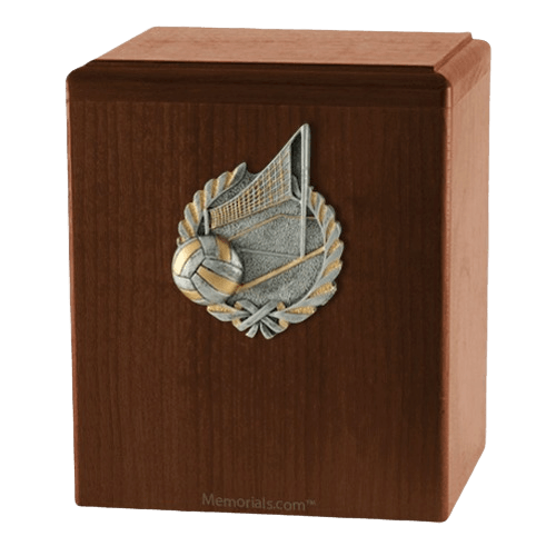 Volleyball Walnut Cremation Urn