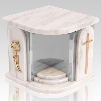 White Church Silver Urn For Two
